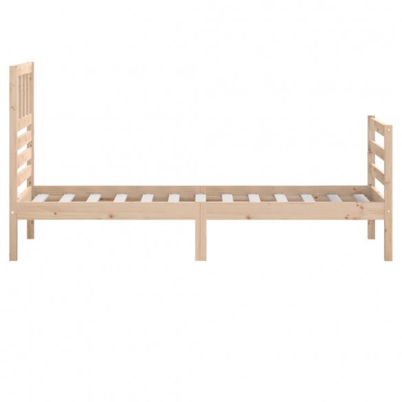 Cadre de lit bois massif 90x190 cm simple