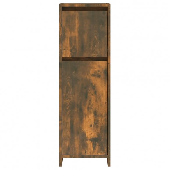 Armoire de bain Chêne fumé 30x30x95 cm Bois d'ingénierie