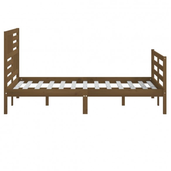 Cadre de lit Marron miel Bois massif 140x200 cm