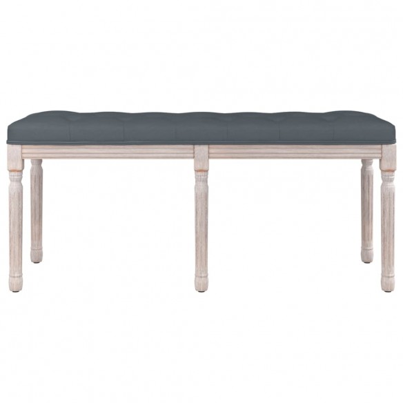 Banc Gris foncé 110x40x49 cm Velours