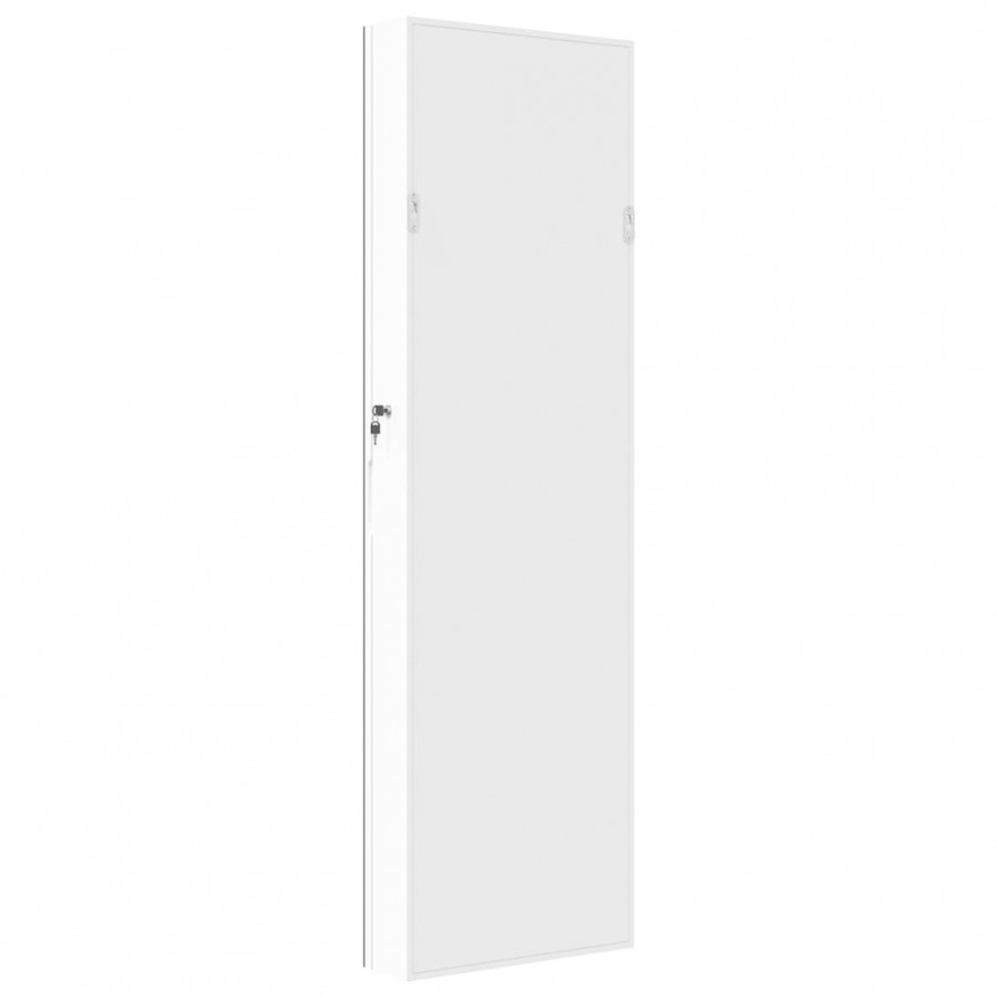 Armoire à bijoux avec miroir et éclairage LED mural blanc