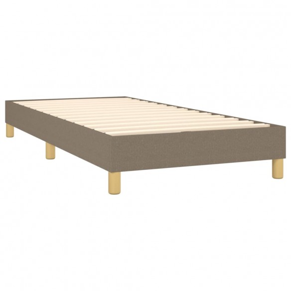 Sommier à lattes de lit avec matelas Taupe 90x190 cm Tissu