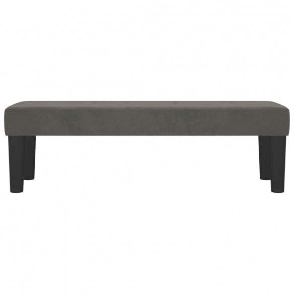 Banc Gris foncé 100x30x30 cm Velours