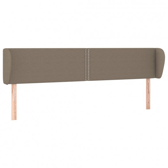 Tête de lit avec oreilles Taupe 203x23x78/88 cm Tissu