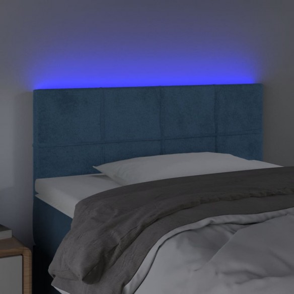 Tête de lit à LED Bleu foncé 80x5x78/88 cm Velours