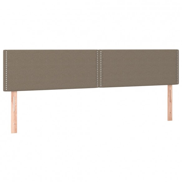 Cadre de lit avec matelas Taupe 200x200 cm Tissu