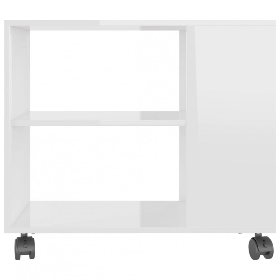 Table d'appoint Blanc brillant 70x35x55 cm 