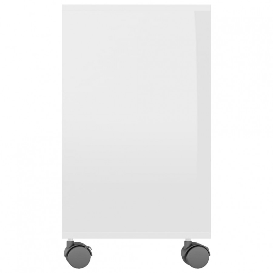 Table d'appoint Blanc brillant 70x35x55 cm 