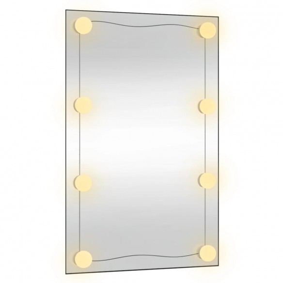 Miroir mural avec lumières LED 40x60 cm verre rectangulaire
