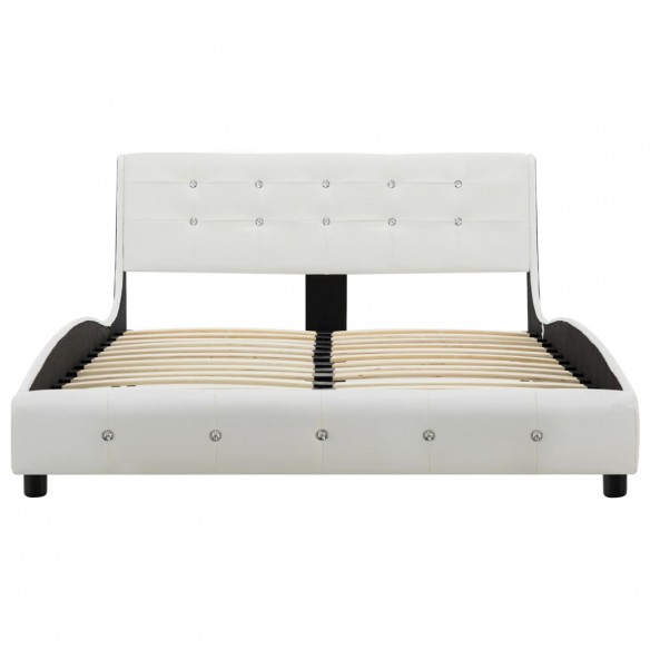 Lit avec matelas Blanc Similicuir 120 x 200 cm