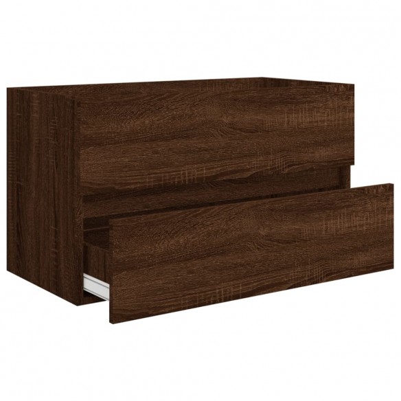 Ensemble de meubles de salle de bain 2 pcs Chêne marron