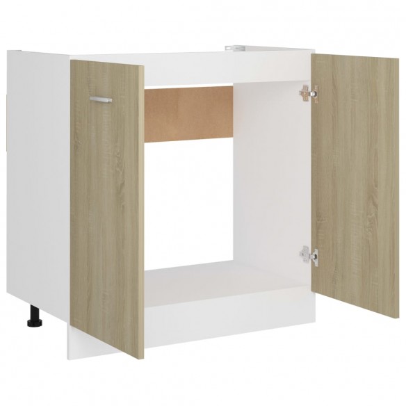 Armoire de plancher d'évier Chêne sonoma 80x46x81,5cm Aggloméré