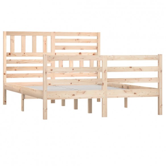 Cadre de lit Bois massif 135x190 cm Double