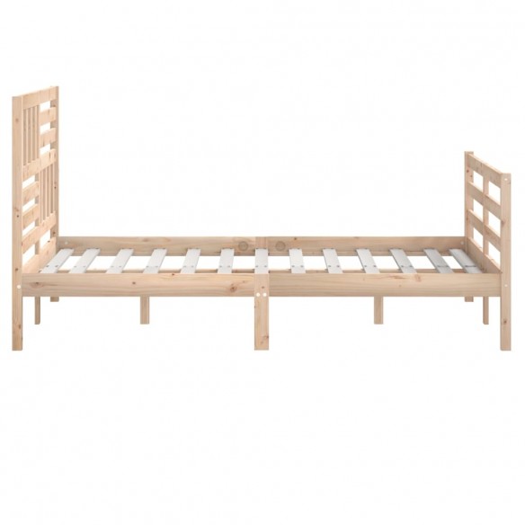 Cadre de lit Bois massif 135x190 cm Double