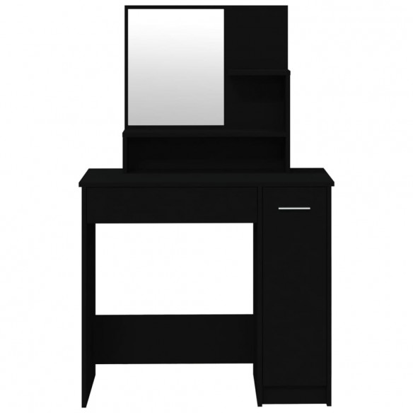 Coiffeuse avec miroir noir 86,5x35x136 cm