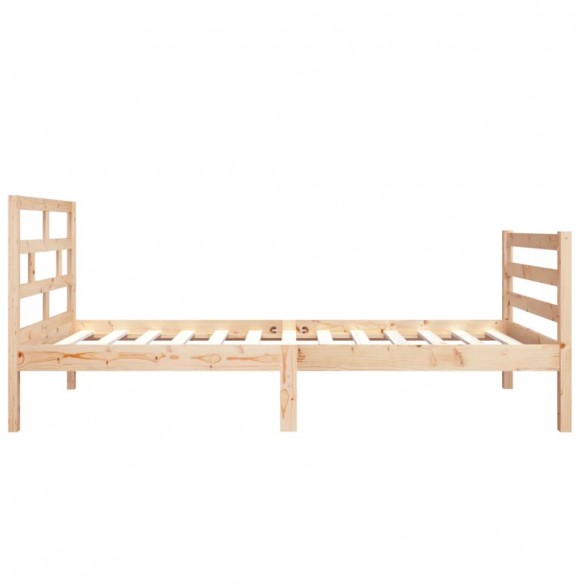 Cadre de lit Bois massif 75x190 cm Petit simple