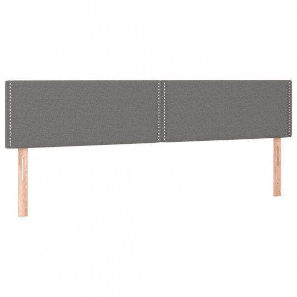 Cadre de lit et matelas et LED Gris foncé 160x200 cm