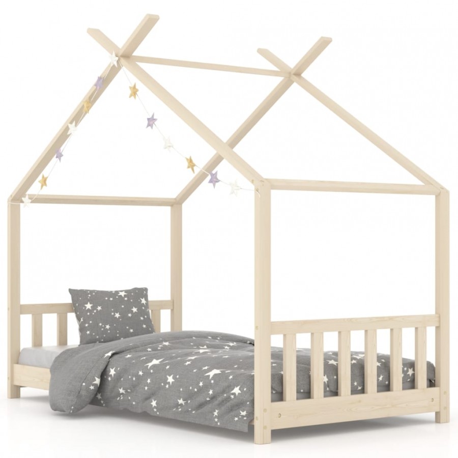 Lit d'enfant Bois de pin massif 70x140 cm Lit d'enfant Bois de pin massif 70x140 cm