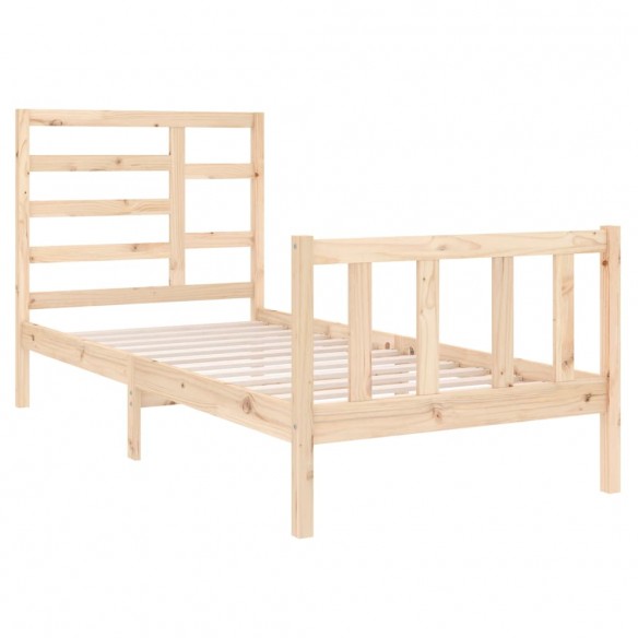 Cadre de lit bois massif 75x190 cm petit simple