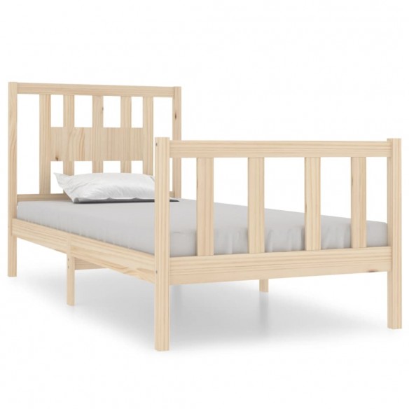 Cadre de lit bois massif 75x190 cm petit simple