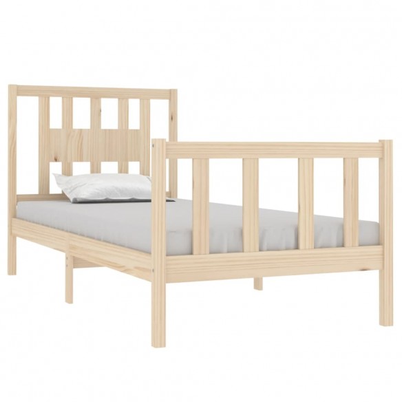 Cadre de lit bois massif 75x190 cm petit simple