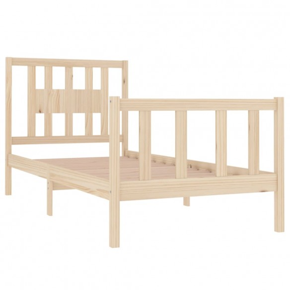 Cadre de lit bois massif 75x190 cm petit simple