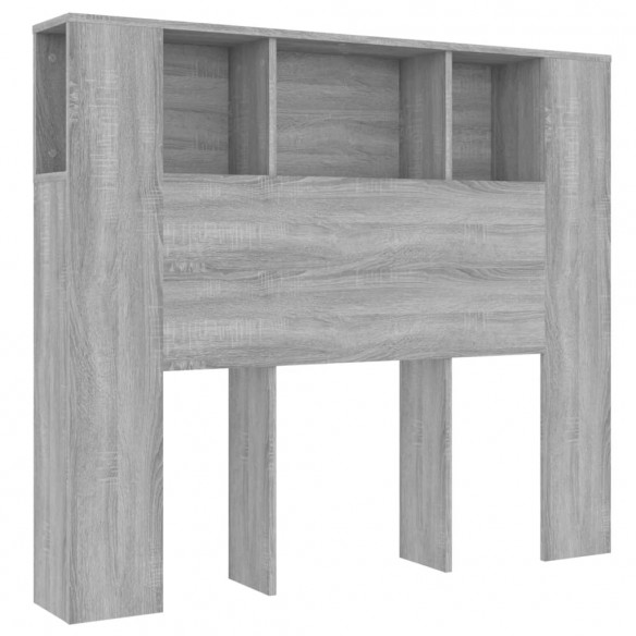 Armoire de tête de lit sonoma gris 120x18,5x102,5 cm