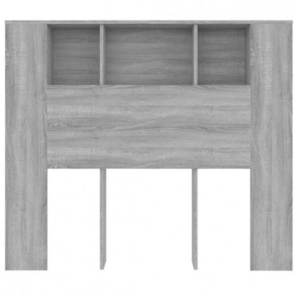 Armoire de tête de lit sonoma gris 120x18,5x102,5 cm