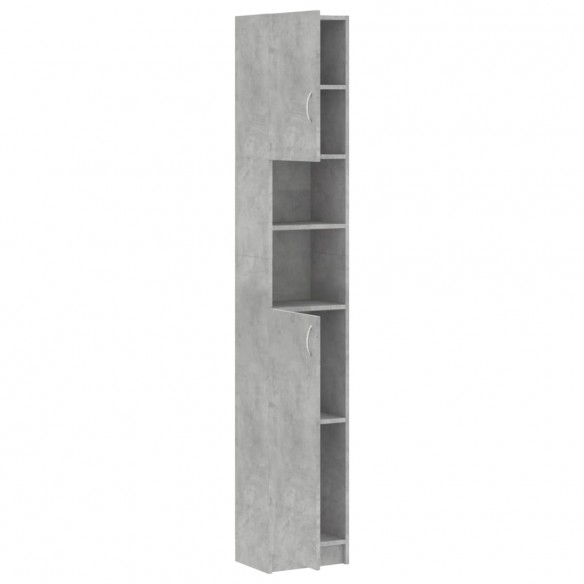 Armoire de salle de bain Gris béton 32x25,5x190 cm Aggloméré