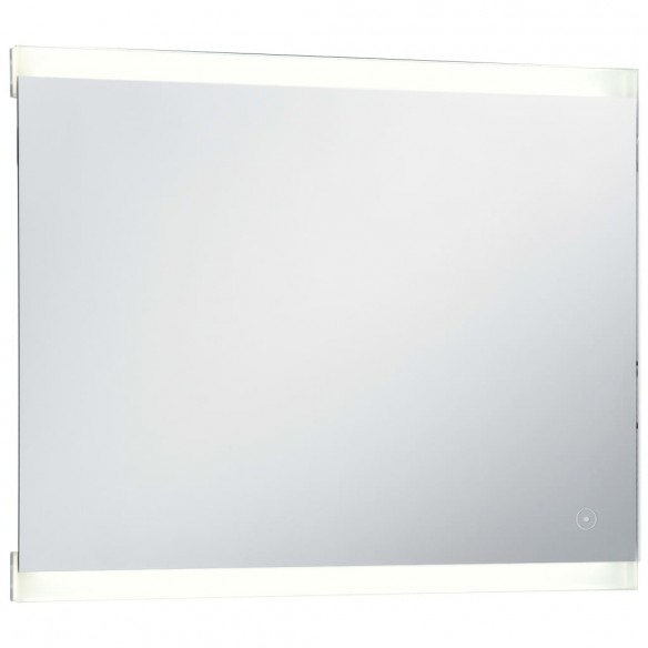 Miroir mural à LED de salle de bain et capteur tactile 80x60 cm