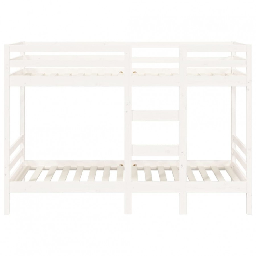 Lit superposé Blanc 90x200 cm Bois de pin massif