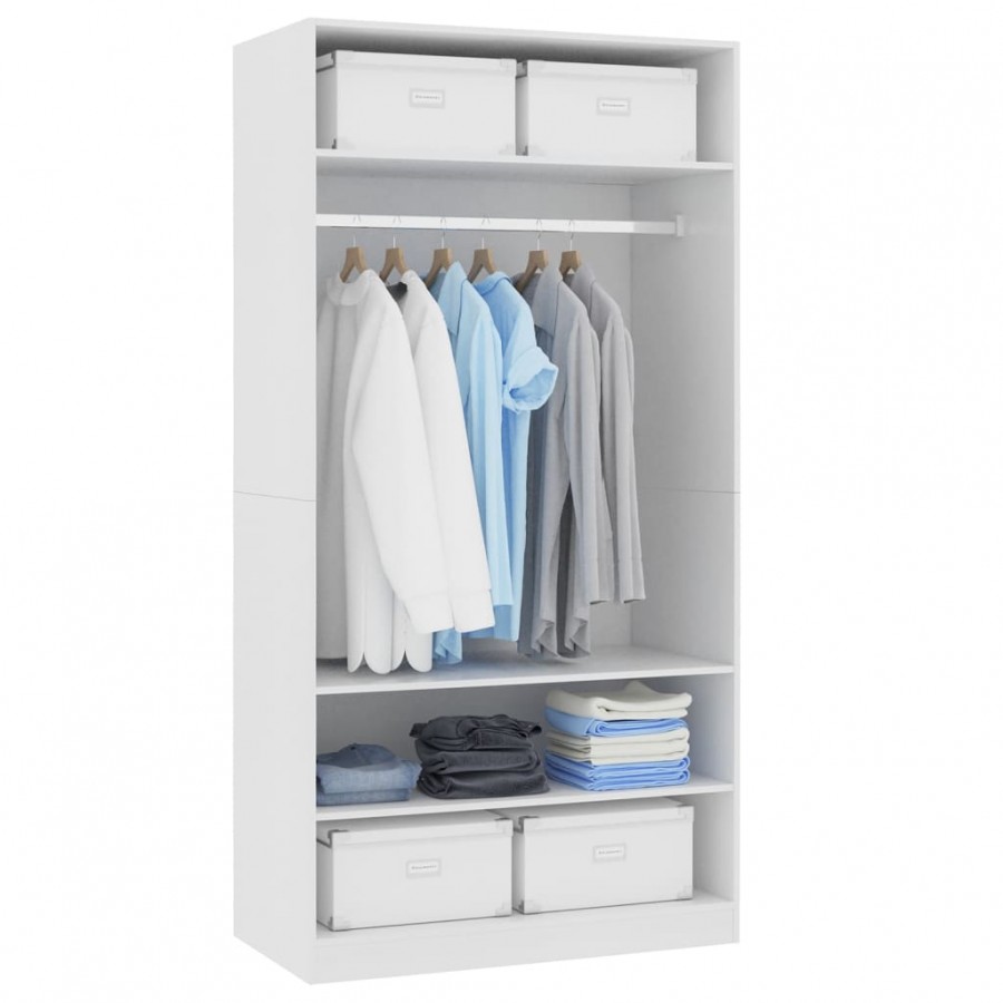 Garde-robe Blanc 100 x 50 x 200 cm 