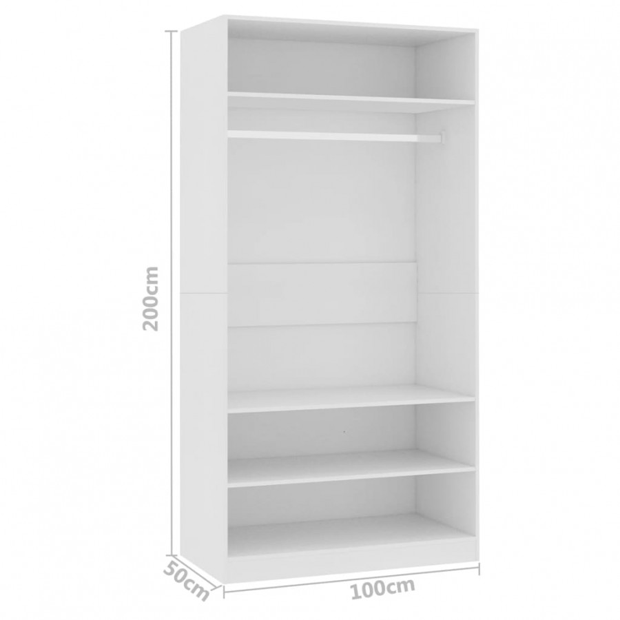 Garde-robe Blanc 100 x 50 x 200 cm 