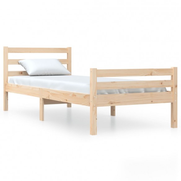 Cadre de lit bois massif 90x190 cm simple