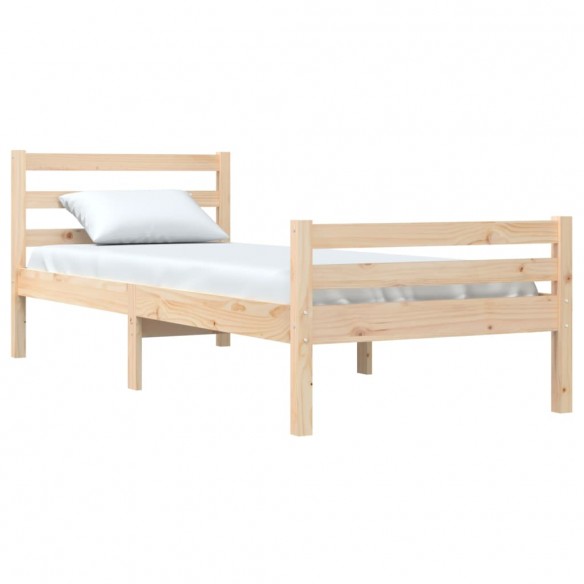 Cadre de lit bois massif 90x190 cm simple