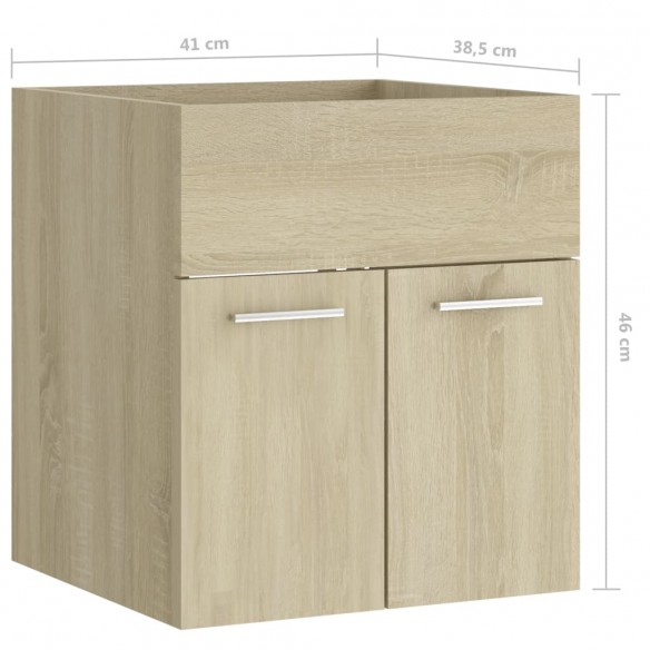 Armoire d'évier Chêne sonoma 41x38,5x46 cm Aggloméré