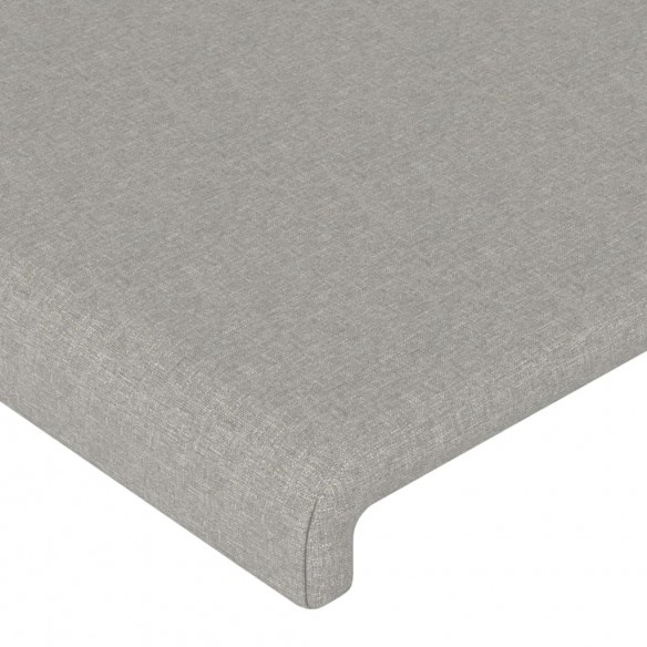 Tête de lit à LED Gris clair 103x16x78/88 cm Tissu