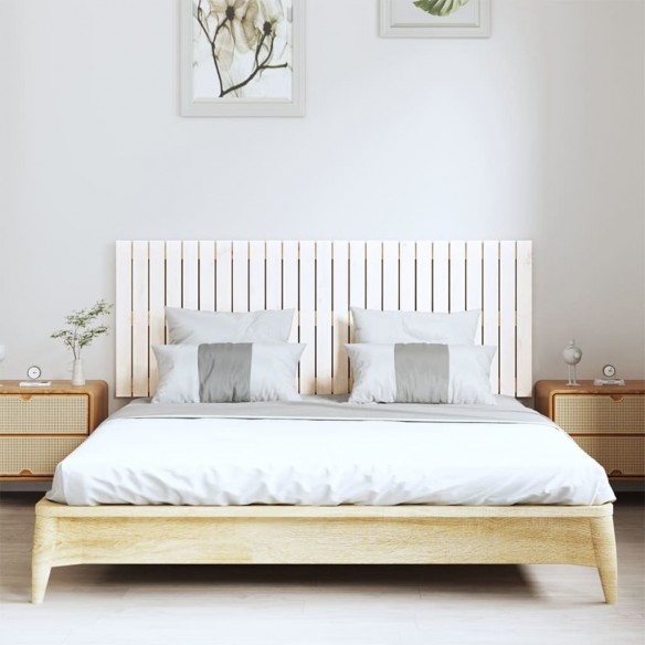 Tête de lit murale Blanc 159,5x3x60 cm Bois massif de pin