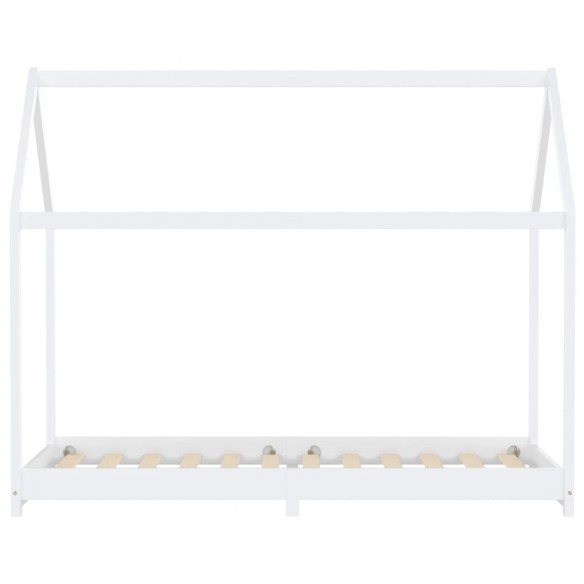 Lit d'enfant Blanc Bois de pin massif 90 x 200 cm