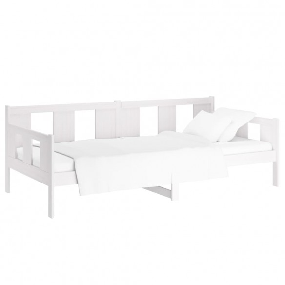 Lit de jour Blanc Bois massif de pin 90x190 cm