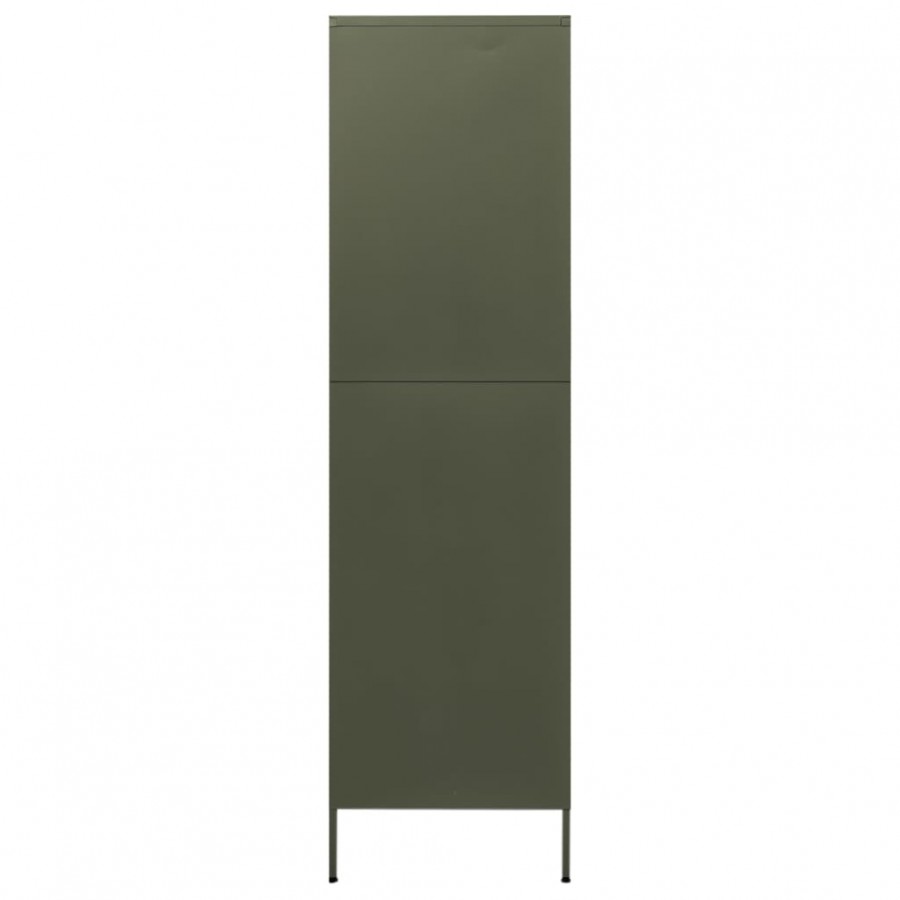 Garde-robe Vert olive 90x50x180 cm Acier