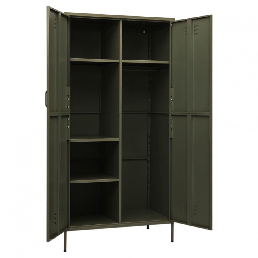 Garde-robe Vert olive 90x50x180 cm Acier