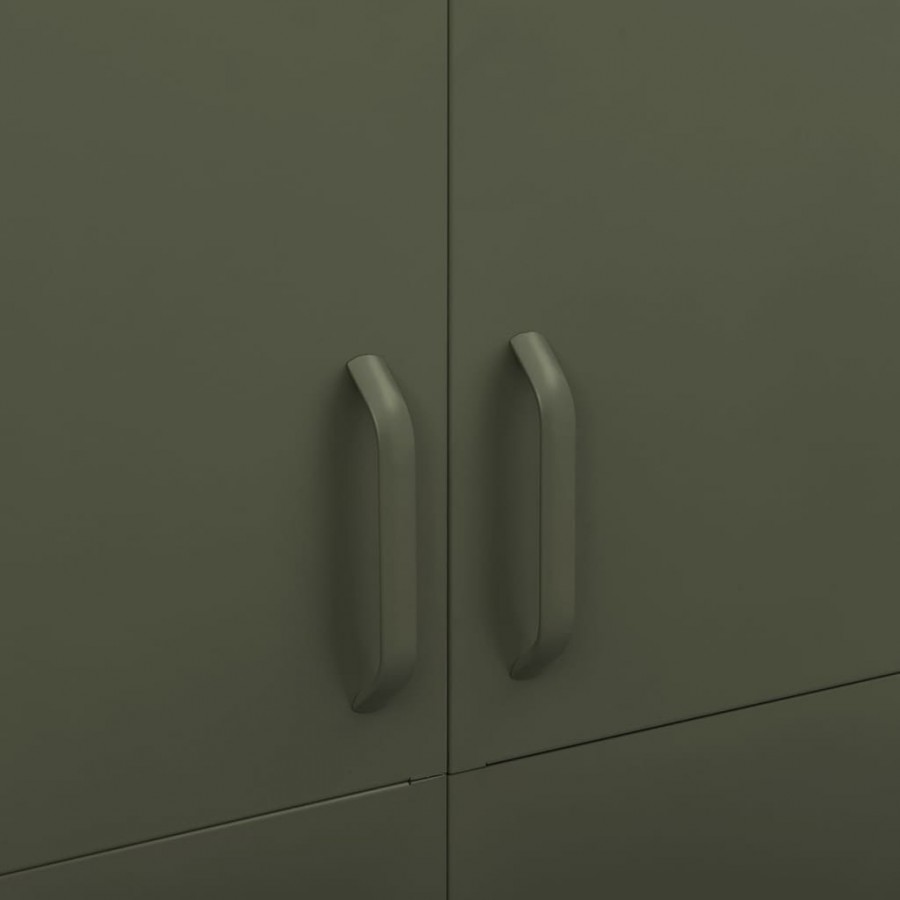 Garde-robe Vert olive 90x50x180 cm Acier