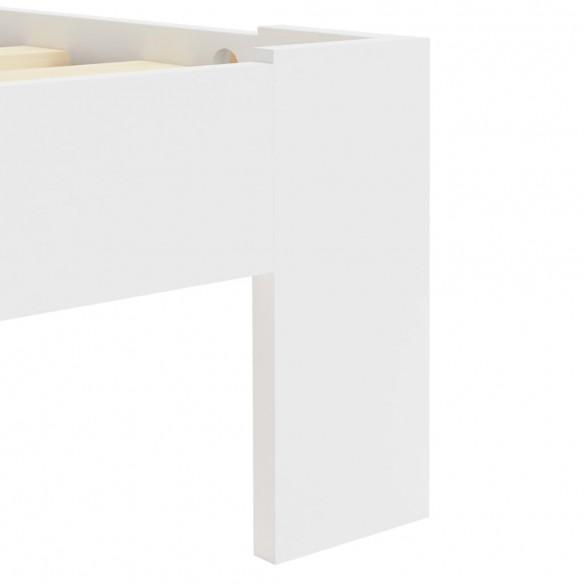 Cadre de lit Blanc Bois de pin massif 160 x 200 cm