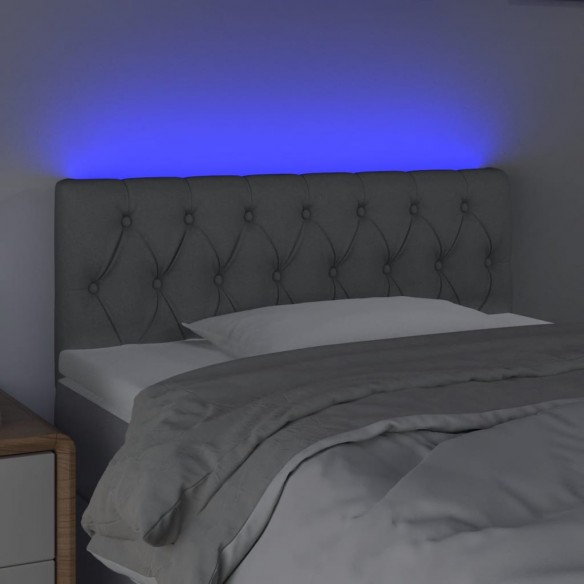 Tête de lit à LED Gris clair 90x7x78/88 cm Tissu