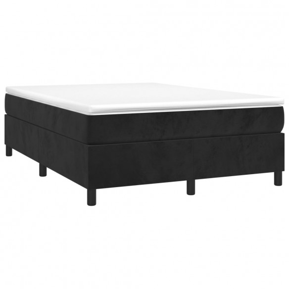 Cadre de lit avec matelas Noir 140x190 cm Velours