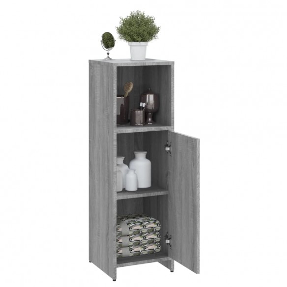 Armoire de bain Sonoma gris 30x30x95 cm Bois d'ingénierie