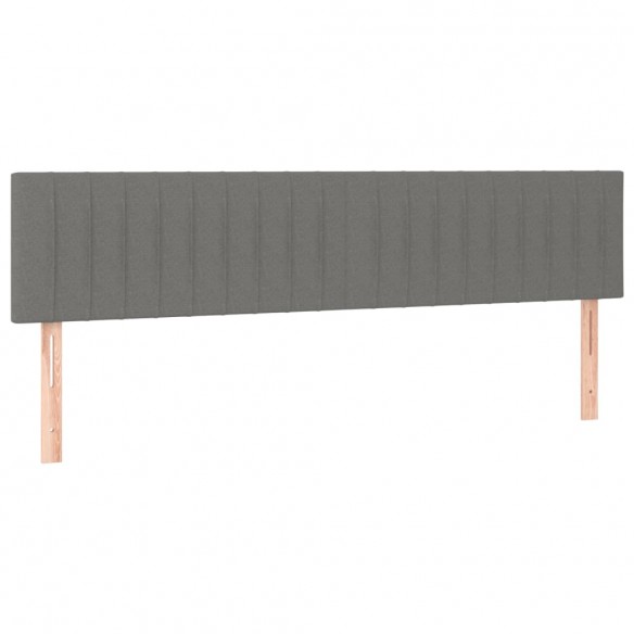 Cadre de lit et matelas et LED Gris foncé 200x200 cm