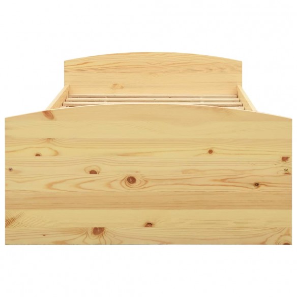Cadre de lit avec 2 tiroirs bois de pin massif 90x200 cm