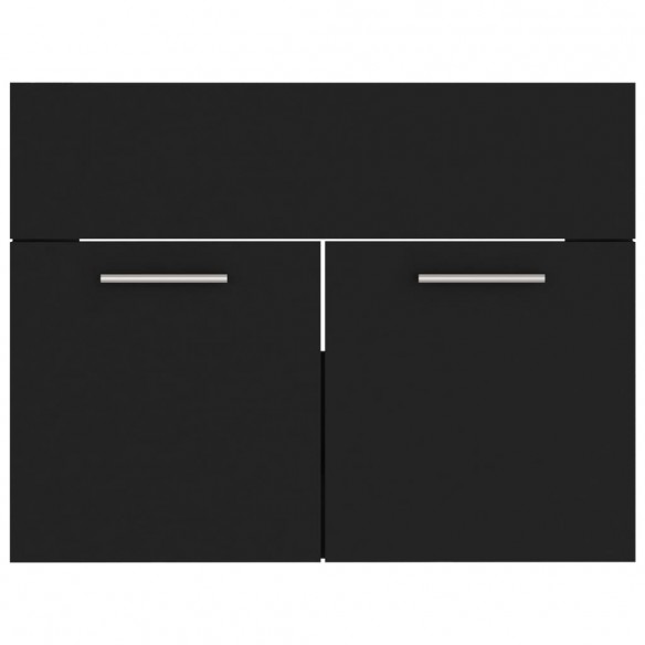 Armoire d'évier Noir 60x38,5x46 cm Aggloméré
